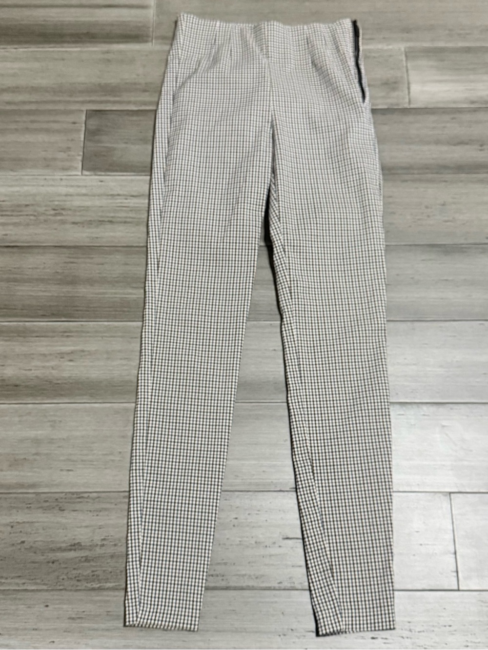 Zara High-Waisted Gingham Check Leggings / Skinny Pants